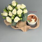 1cake in cup  bride to be with flowers