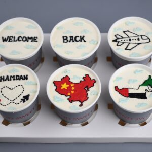 6cake in cups welcome back