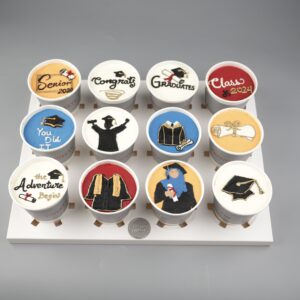 Graduation cake in cups